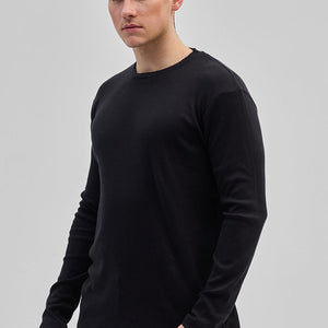 Black Textured Sweatshirt