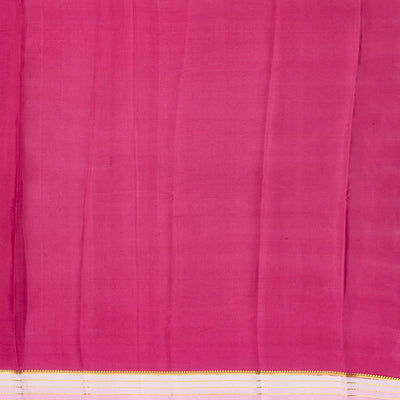 Lavender Mysore Plain Crepe Silk Saree With Contrast Pink Border