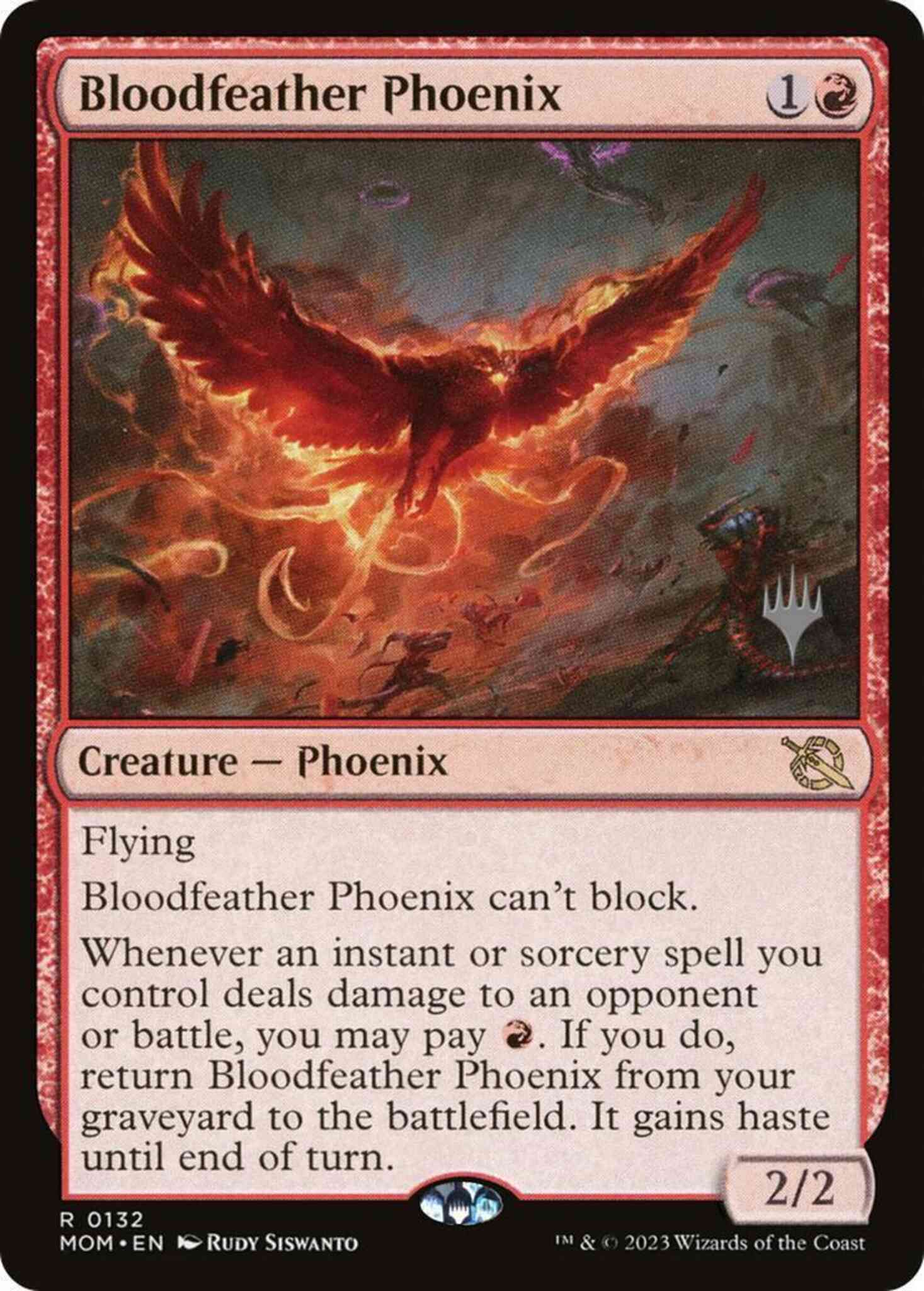 Bloodfeather Phoenix [132p] [Promo Pack] [March of the Machine: Promos] [Non-Foil]