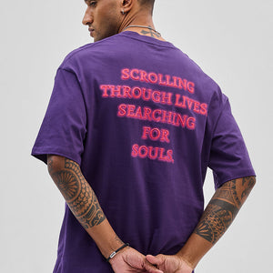Soul Purple Oversized Fit T-Shirt