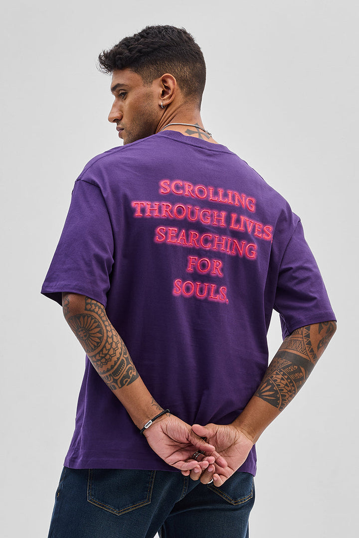 Soul Purple Oversized Fit T-Shirt