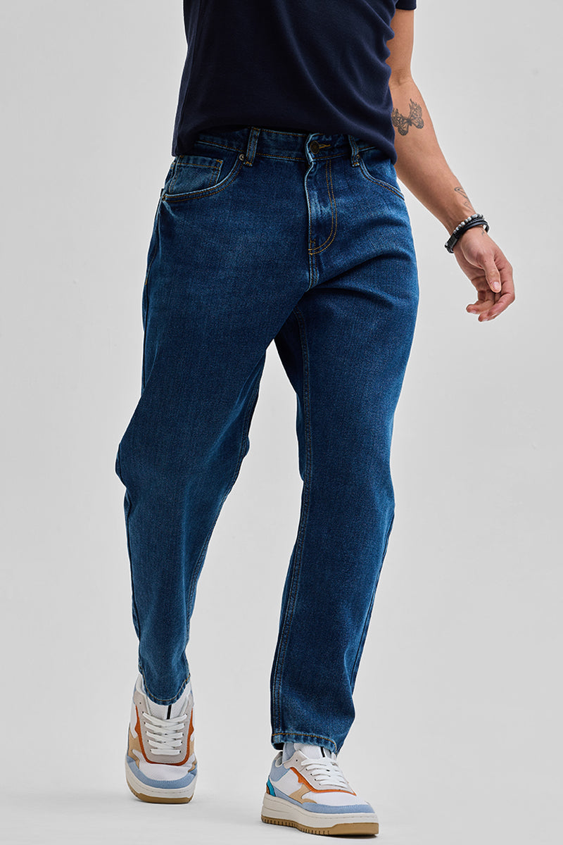 Dark Blue Baggy Fit Jeans