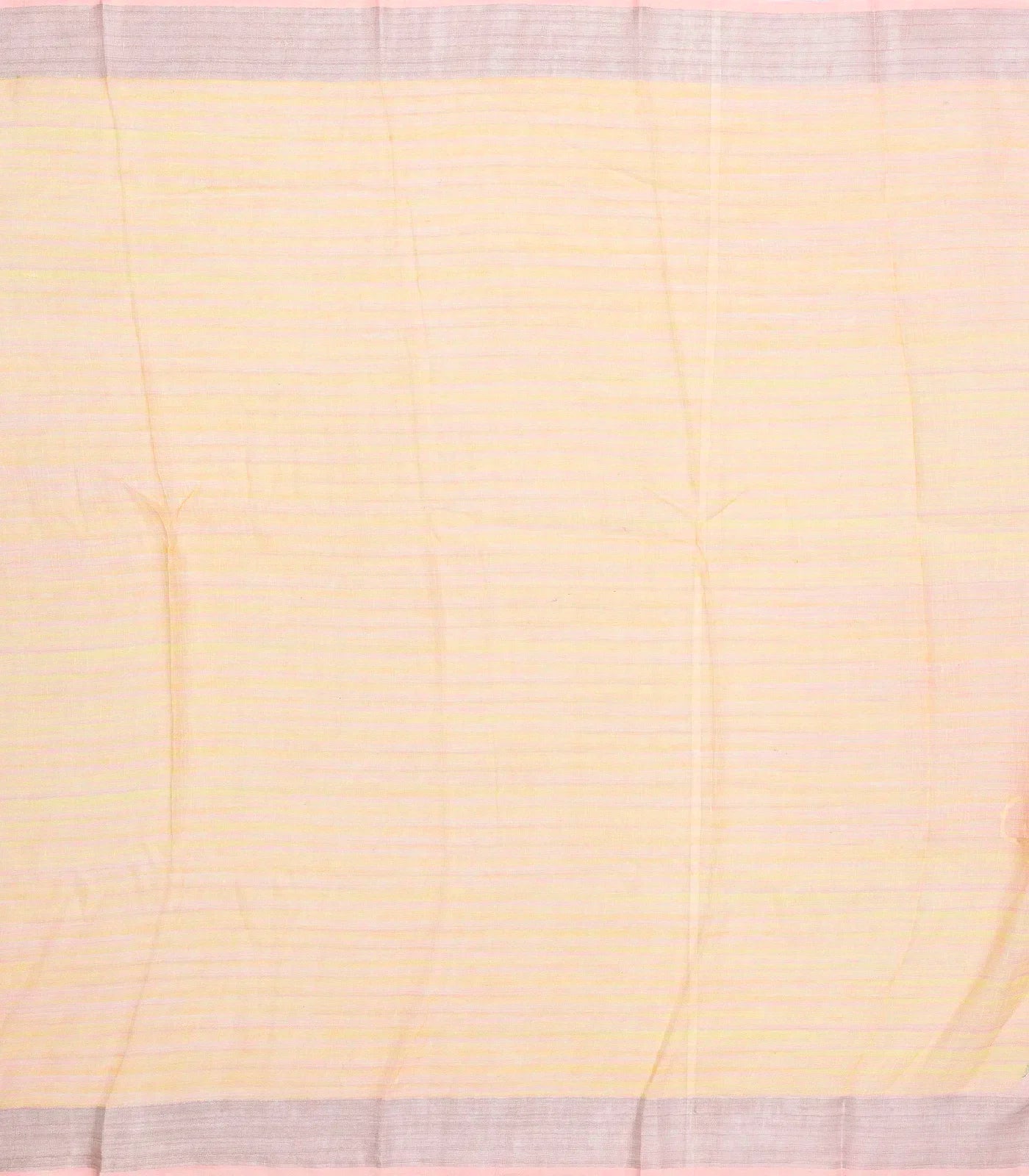 Bubblegum Pink Handloom Linen Saree With Printed Motifs