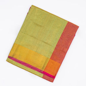 Cardamom Green Uppada Silk Saree With Contrast Pallu
