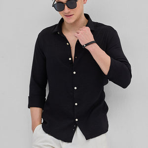 Black Textured Shirt