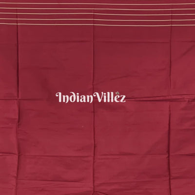 Red Ganjam Bomkai Sambalpuri Ikat Silk Saree