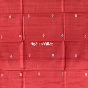 Rust Tribal Theme Gopalpur Tussar Silk Saree