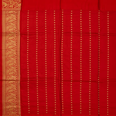 Purple Handloom Banarasi Silk Saree With Bird Buttas