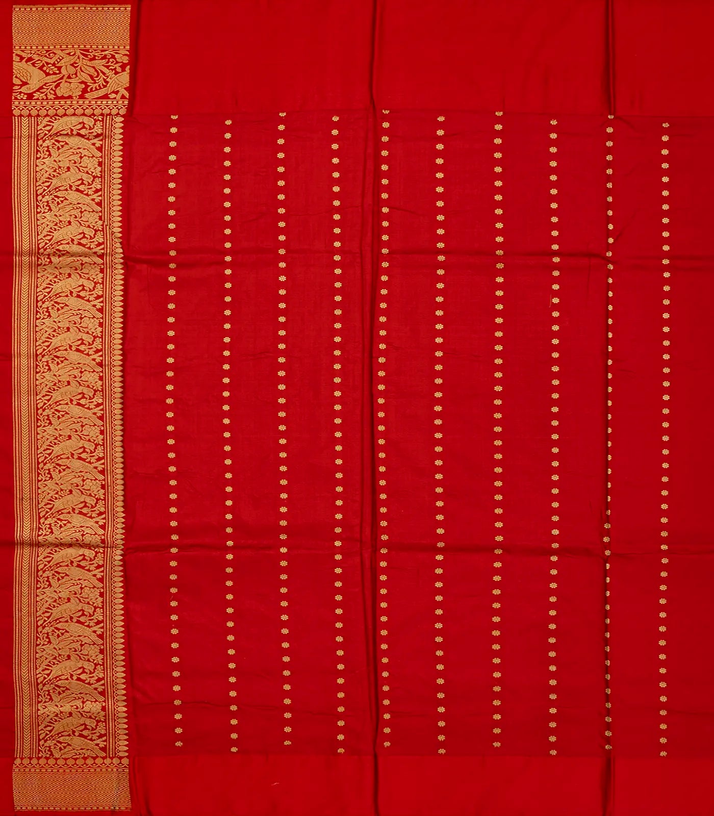 Purple Handloom Banarasi Silk Saree With Bird Buttas