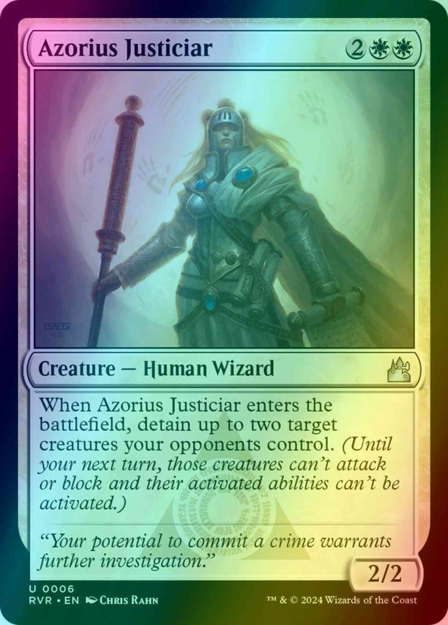 Azorius Justiciar [6] [Ravnica Remastered] [Foil]