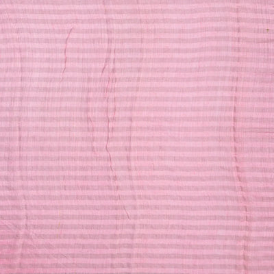 Pink Handwoven Linen Saree With Tree of Life Embroidery Motifs