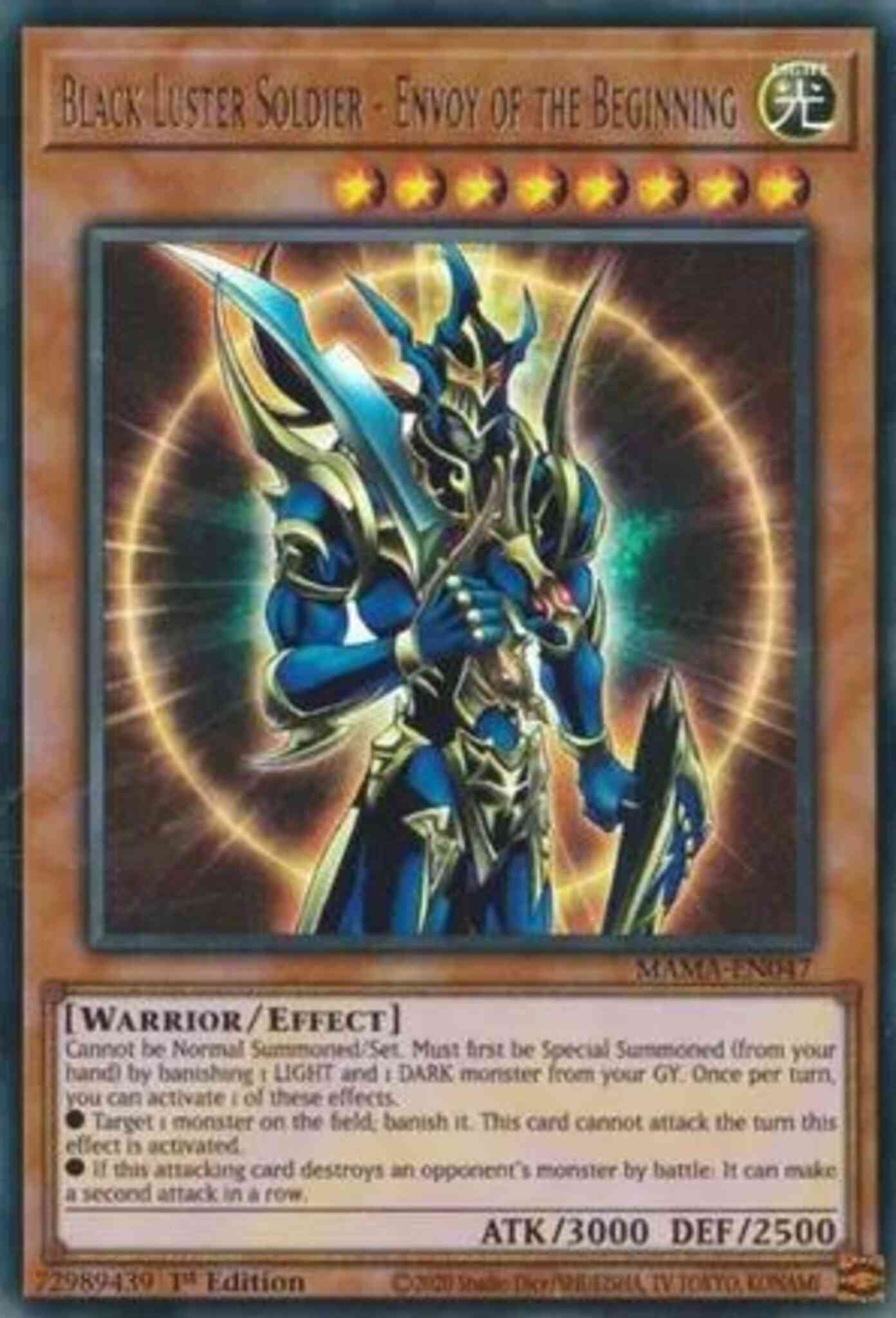 Black Luster Soldier - Envoy of the Beginning - MAMA-EN047 - Ultra Rare - 1st Edition