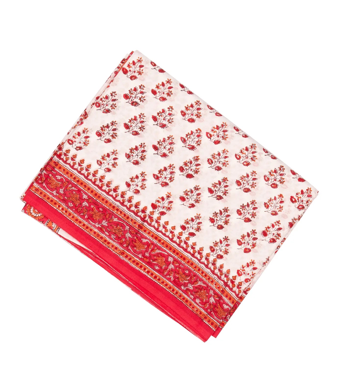 White Woven Jaipur Cotton Saree Printed And Floral  Motifs