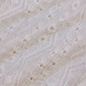 Cream Self-Design Shirt