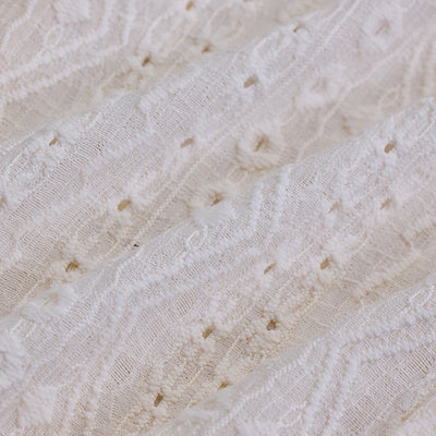 Cream Self-Design Shirt