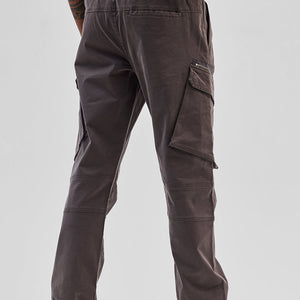 Brown Slim Fit Cargo Pants