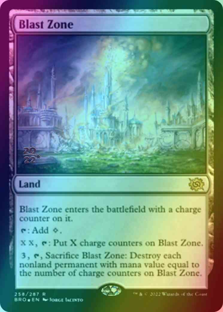 Blast Zone [258s] [Prerelease] [The Brothers' War: Promos] [Foil]