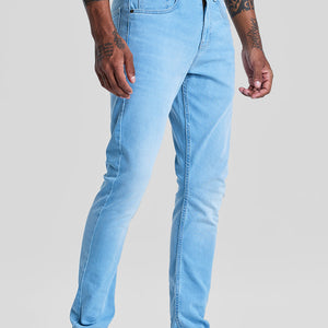 Light Blue Tapered Fit Jeans