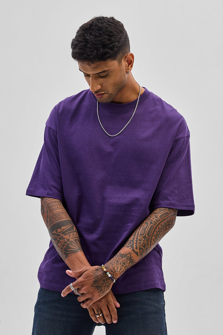 Soul Purple Oversized Fit T-Shirt