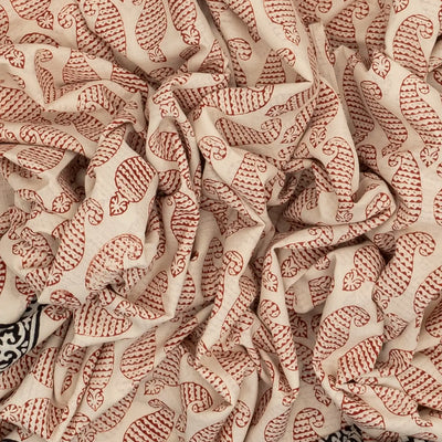 Off White Woven Jaipur Cotton Saree With Printed Mango Motifs