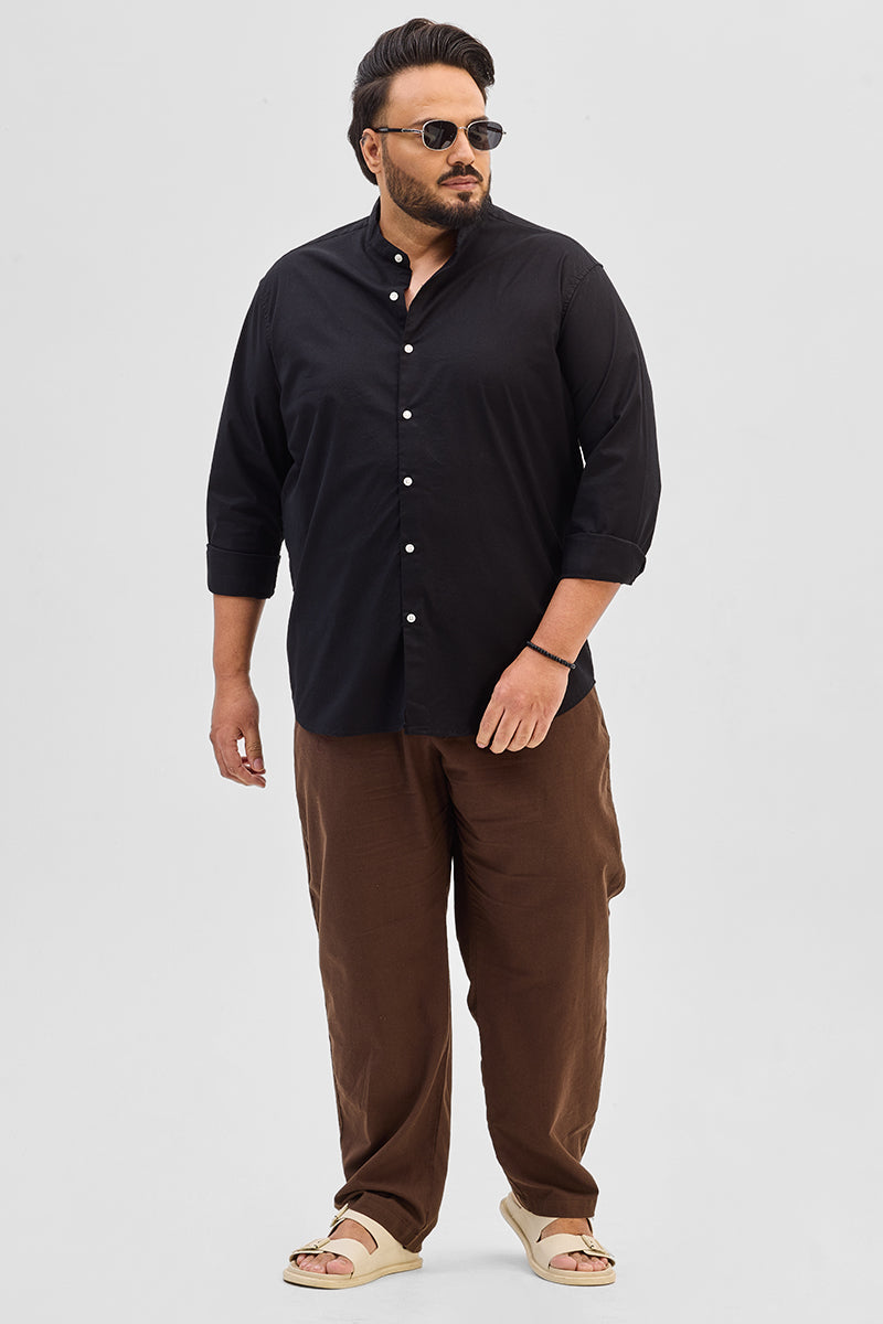Black Mandarin Shirt