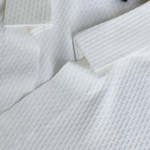 White Textured Polo T-Shirt