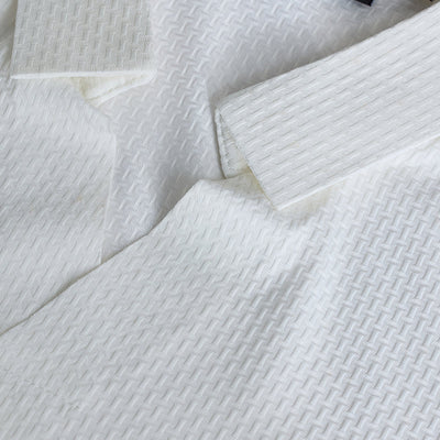 White Textured Polo T-Shirt