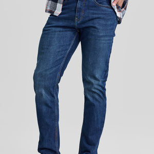 Dark Blue Tapered Fit Jeans