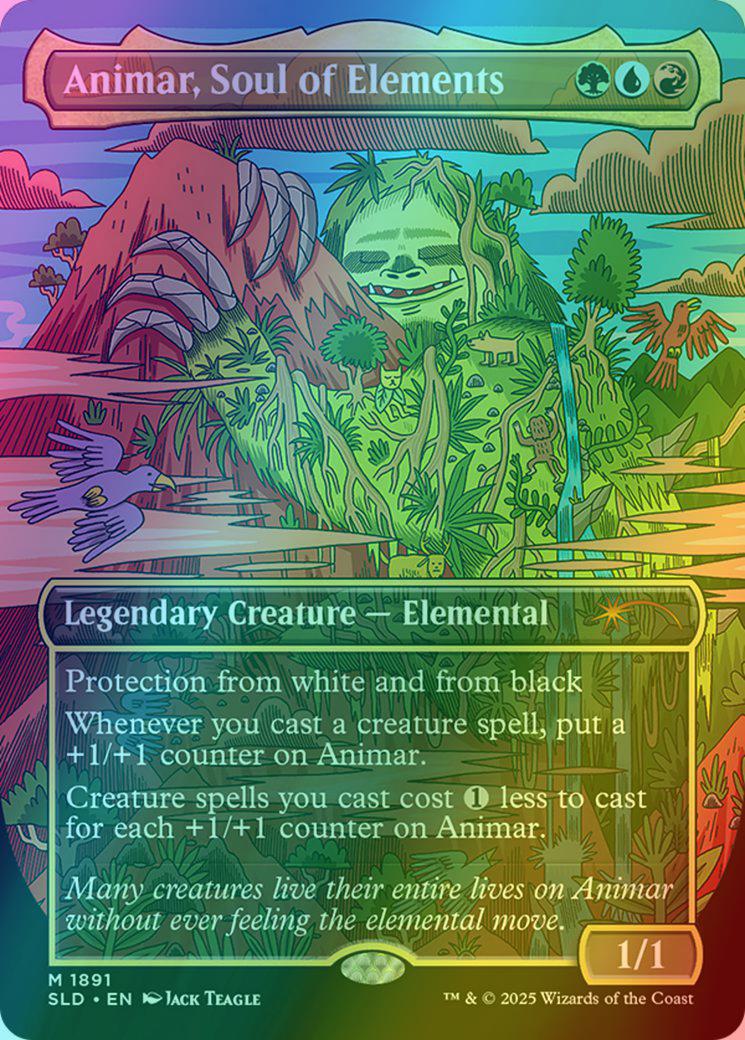 Animar, Soul of Elements [1891] [Borderless] [Animar & Friends] [Secret Lair Drop] [Foil]