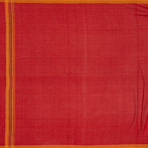 Red Handloom Bhujodi Cotton Saree With Bhujodi/kutch style buttis