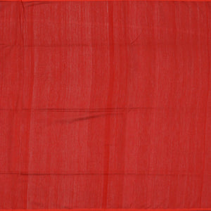 Rust Handwoven Tussar Silk Saree With Micro motifs & Stripes-Rust