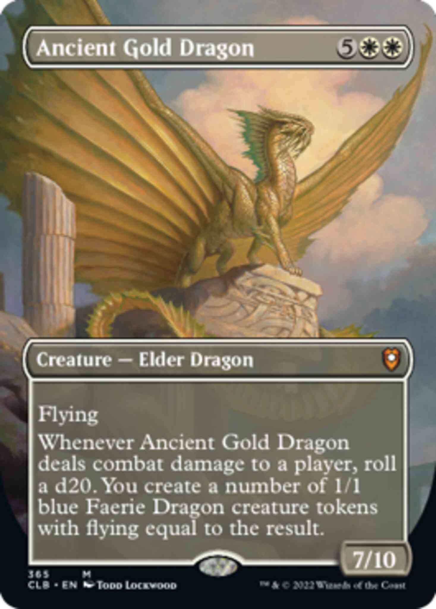 Ancient Gold Dragon [365] [Borderless] [Commander Legends: Battle for Baldur's Gate] [Non-Foil]