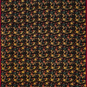 Black Woven Digital Printed Satin Silk Saree With Floral Motifs