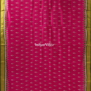 Pink Mayur Chandrika Khandua Silk Saree