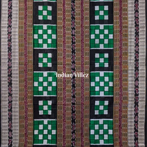 Green Black Odisha Ikat Pasapali Bichitrapuri Silk Saree