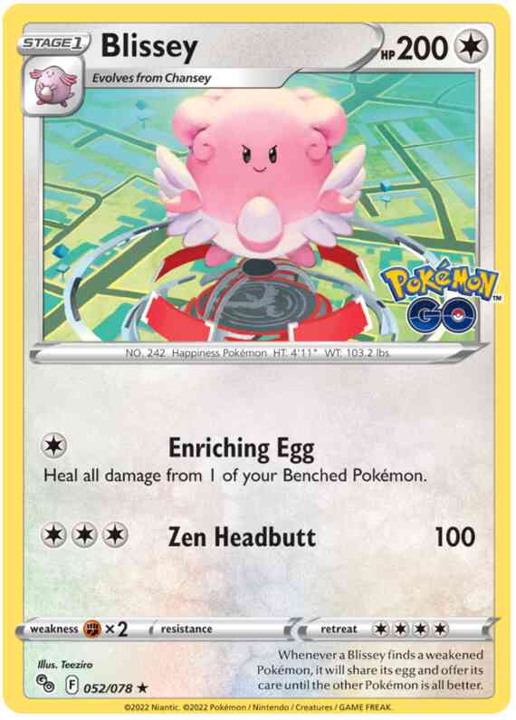 Blissey - 052/078 - Rare Holo [pgo-052] [Holo]