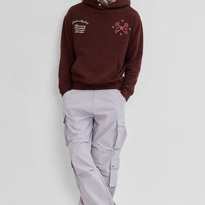 Legends Unchained Brown Embroidered Hoodie