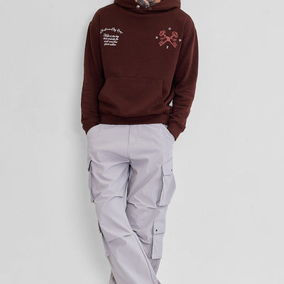 Legends Unchained Brown Embroidered Hoodie