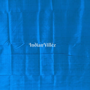 Peacock Blue with Black Pasapali Contemporary Silk Saree