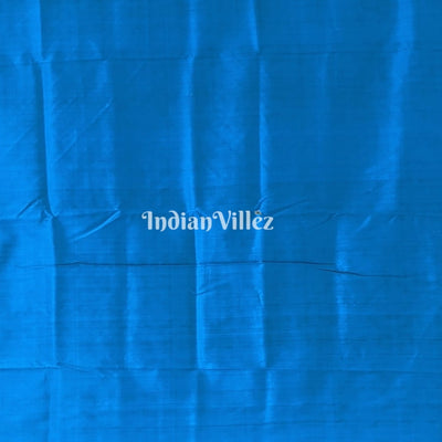 Peacock Blue with Black Pasapali Contemporary Silk Saree