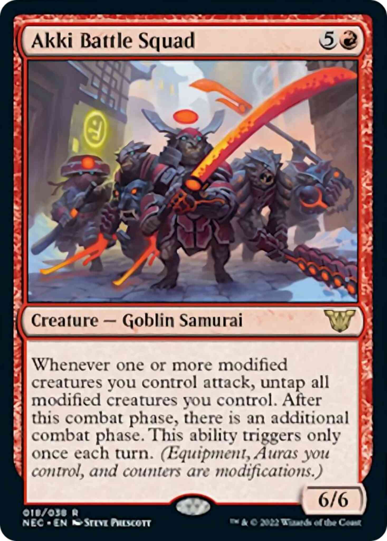 Akki Battle Squad [18] [Kamigawa: Neon Dynasty: Commander] [Non-Foil]
