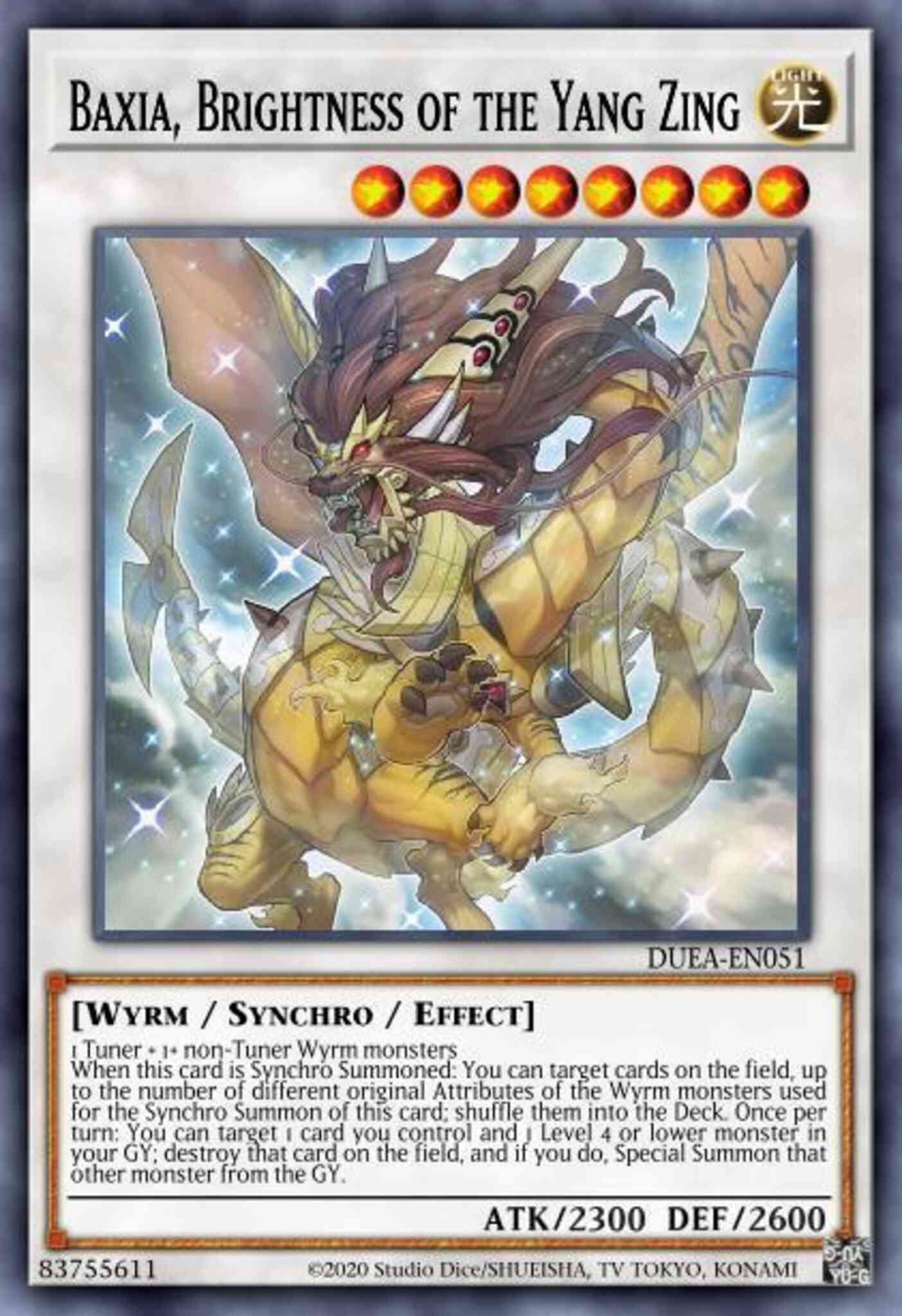 Baxia, Brightness of the Yang Zing - MP15-EN096 - Secret Rare - 1st Edition