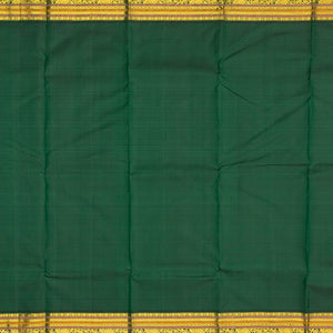 Orange Handloom Kanchipuram Korvai Silk Saree With Green Border