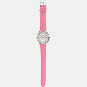 Enticer Women Quartz Silver Dial Analog Leather Watch A1592