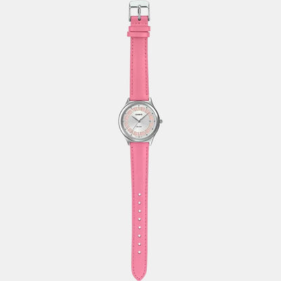 Enticer Women Quartz Silver Dial Analog Leather Watch A1592