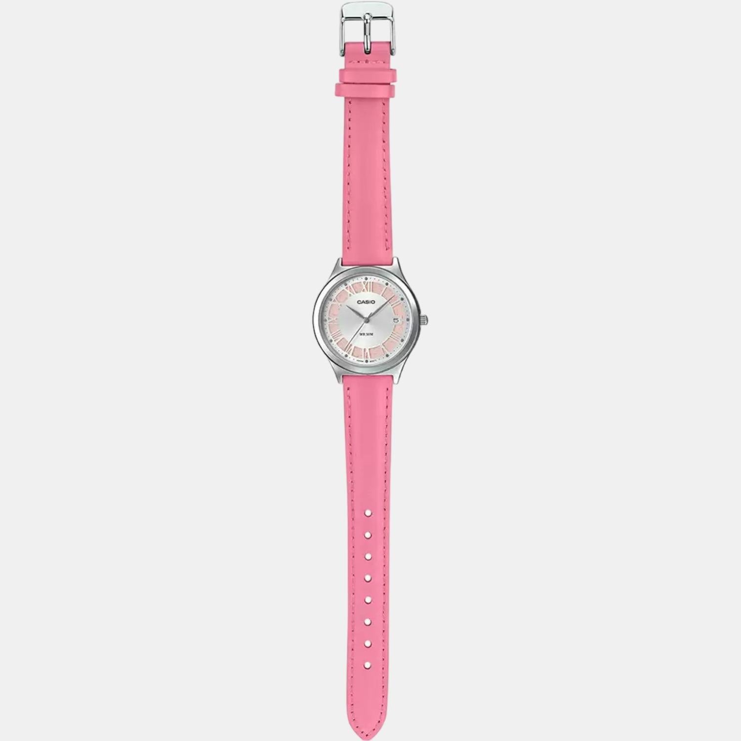 Enticer Women Quartz Silver Dial Analog Leather Watch A1592