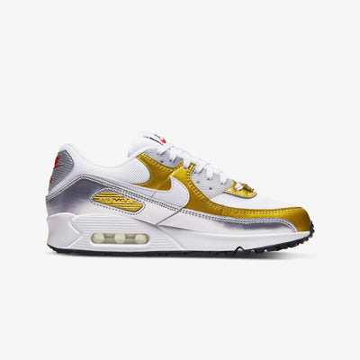 Nike | AIR MAX 90 SE  { METALLIC GOLD / METALLIC SILVER