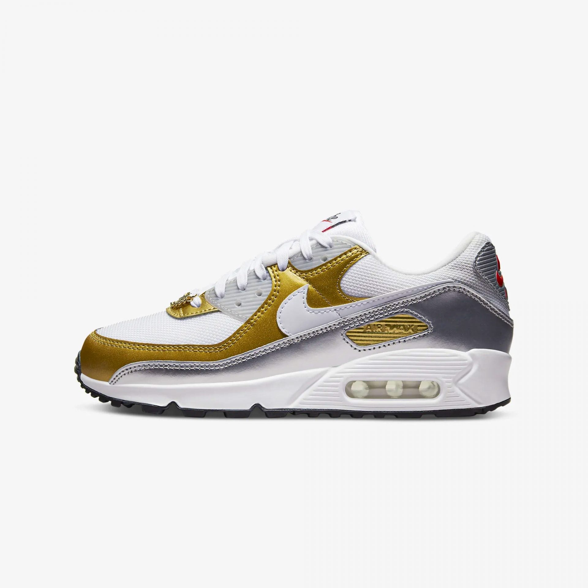 Nike | AIR MAX 90 SE  { METALLIC GOLD / METALLIC SILVER