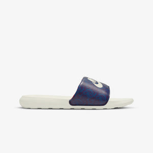 Nike | VICTORI ONE PRINTED SLIDE  { BLACKENED BLUE / SAIL