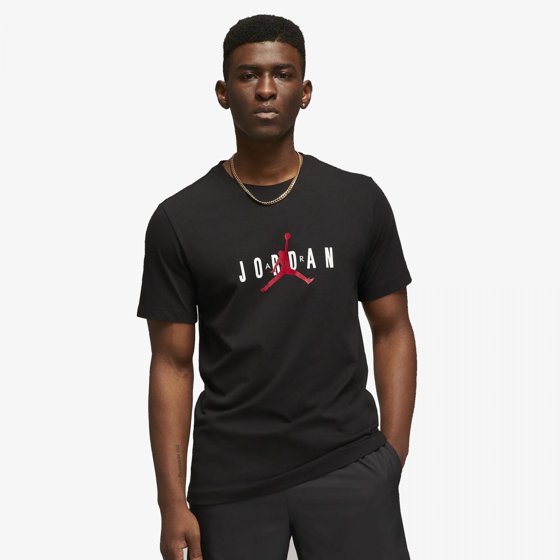 Jordan | JORDAN AIR T-SHIRT  { BLACK / GYM RED
